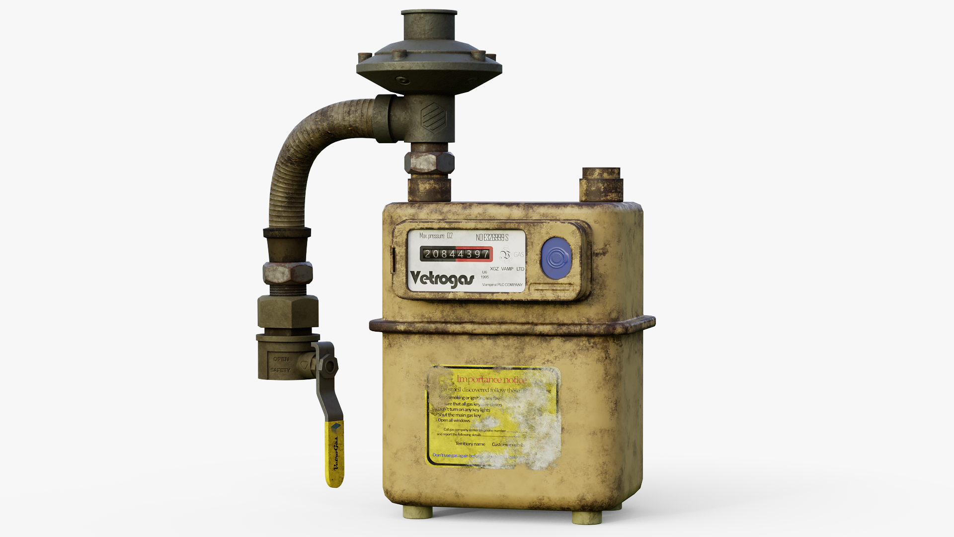 Gas meter game ready PBR | Fab