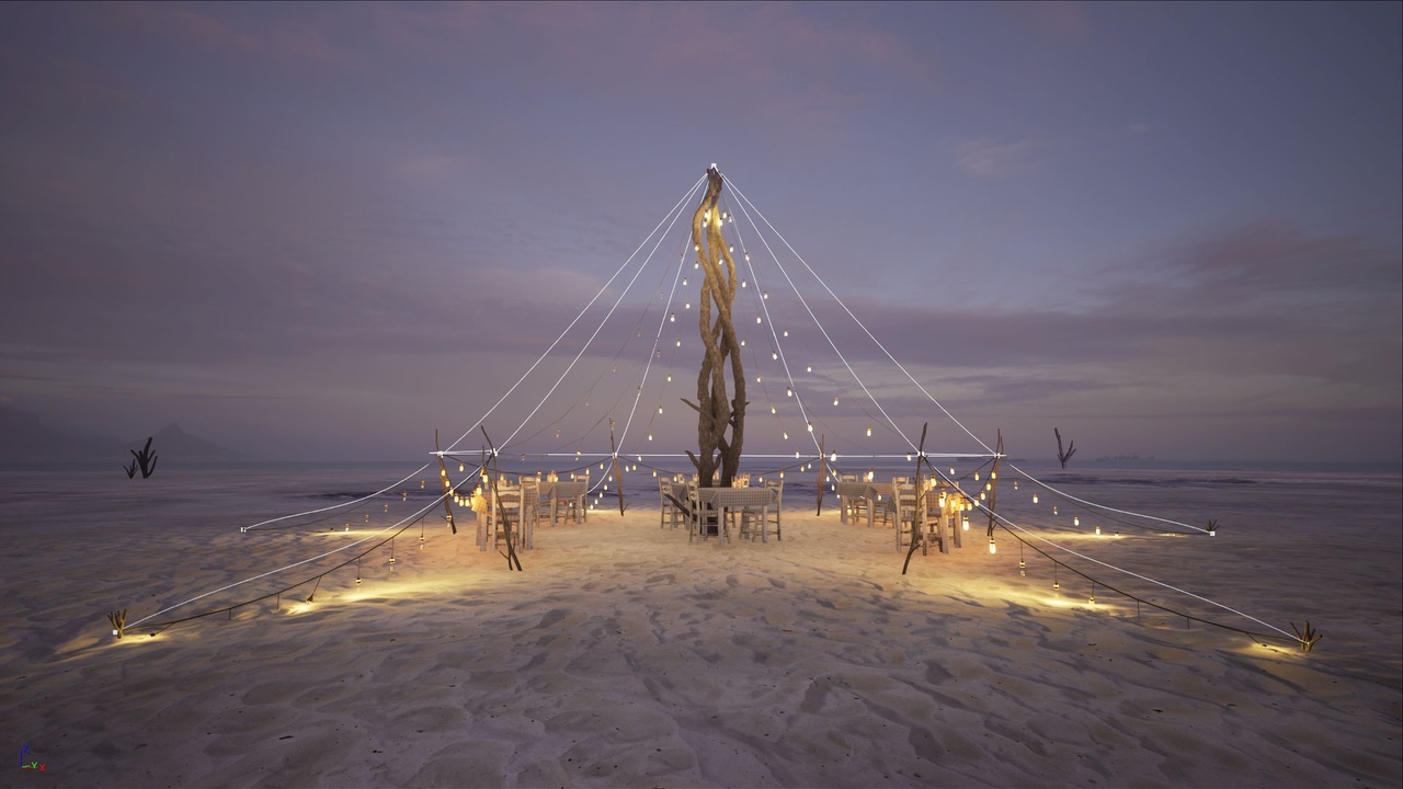 Media 1 for listing Slackable - Spline Supported string light Blueprints