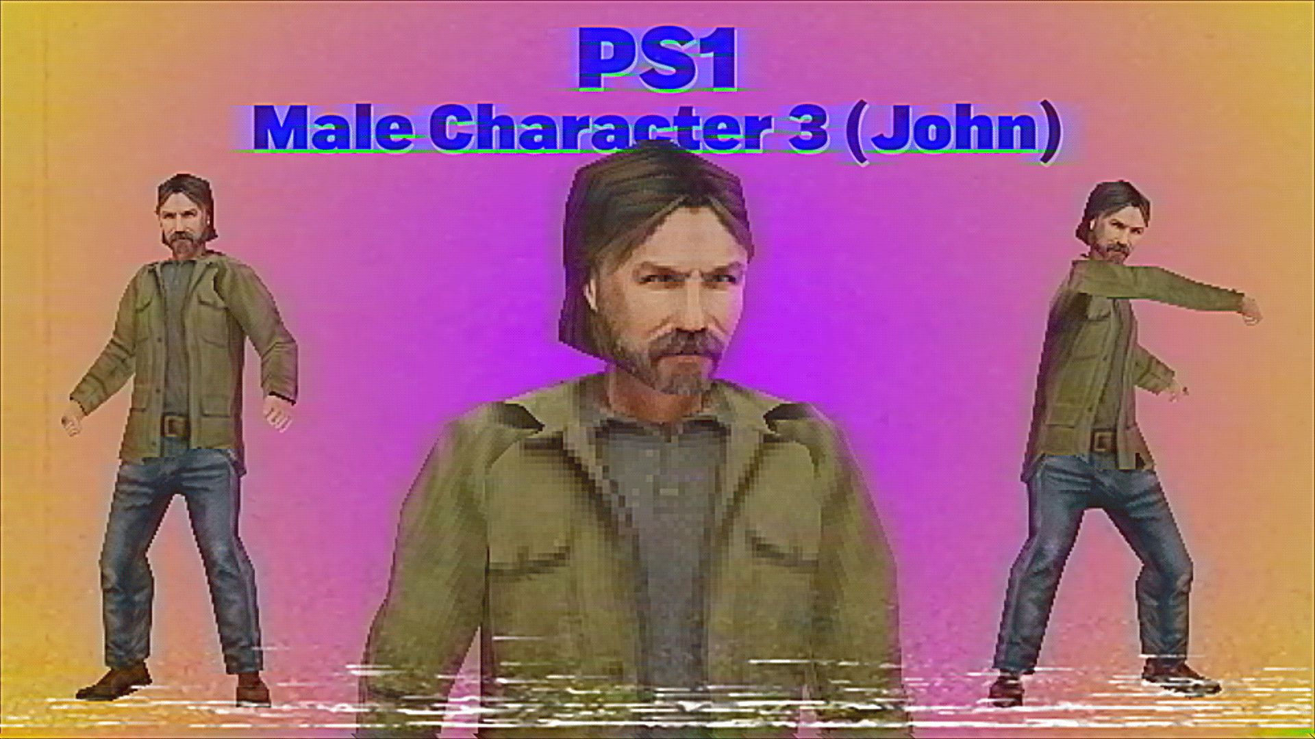 PSX PS1 Male Character 3 (John) | Fab