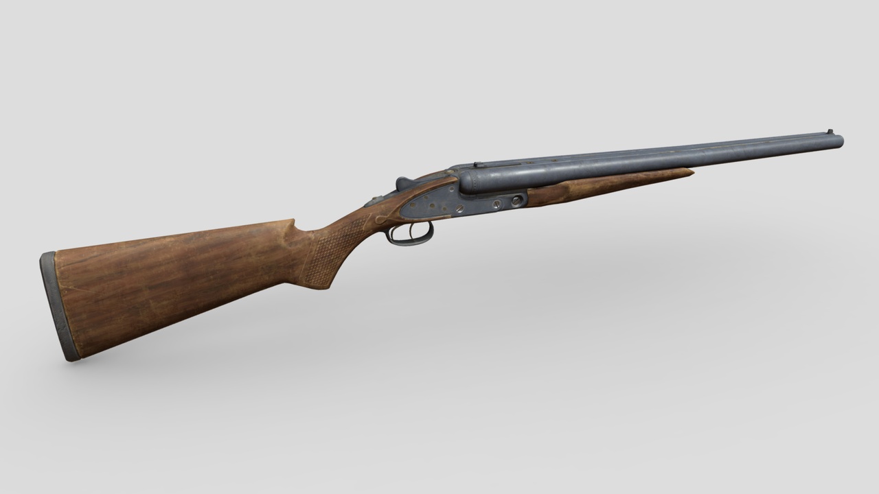 Media 1 for listing Double Barreled Shotgun - Long - High Poly