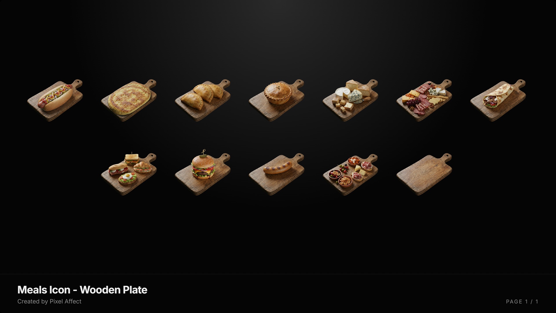 Media 1 for listing Meals Icons Pack