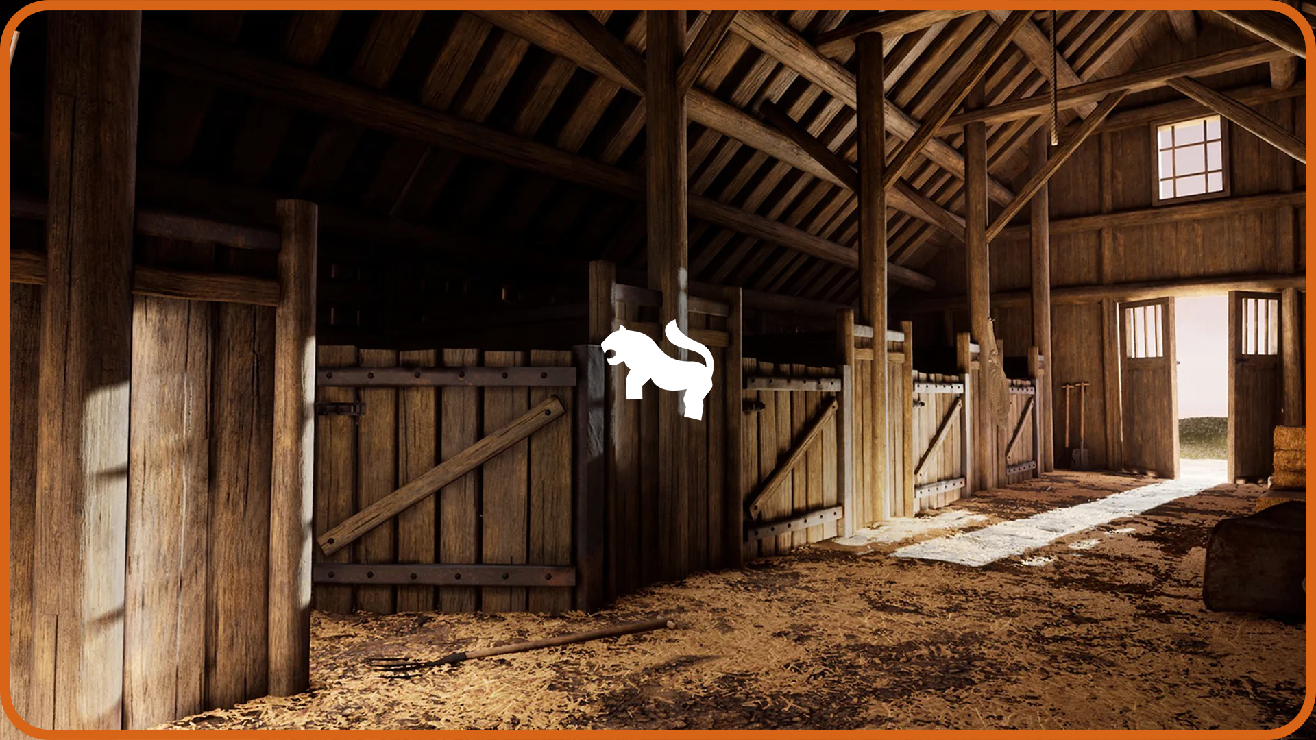 A Rudimentary Stable Stable Environment ( Stable Medieval Medieval Horse Horse 3D Art Wood ...