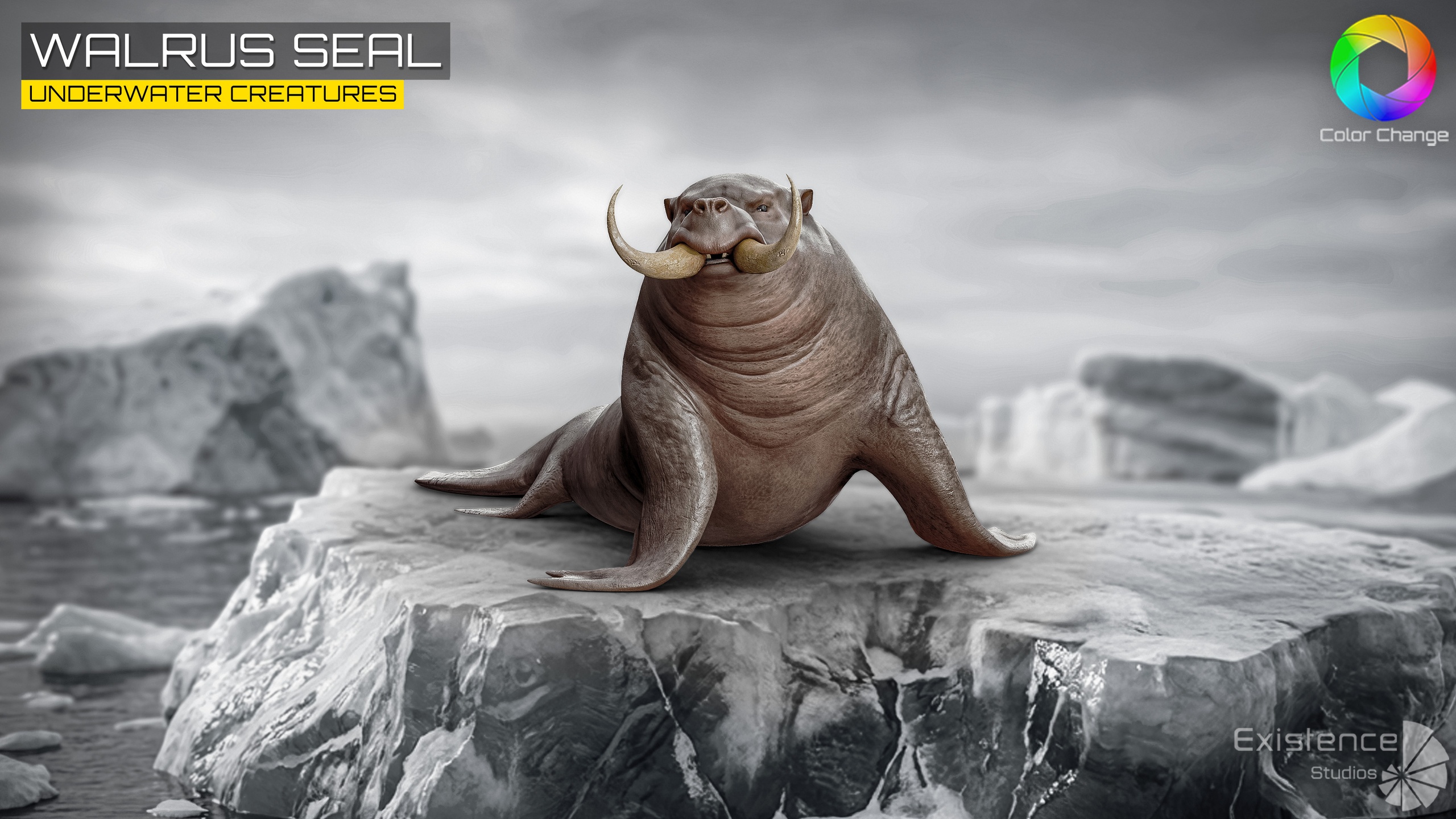 Media 1 for listing Walrus Seal - Underwater Enemy Creature
