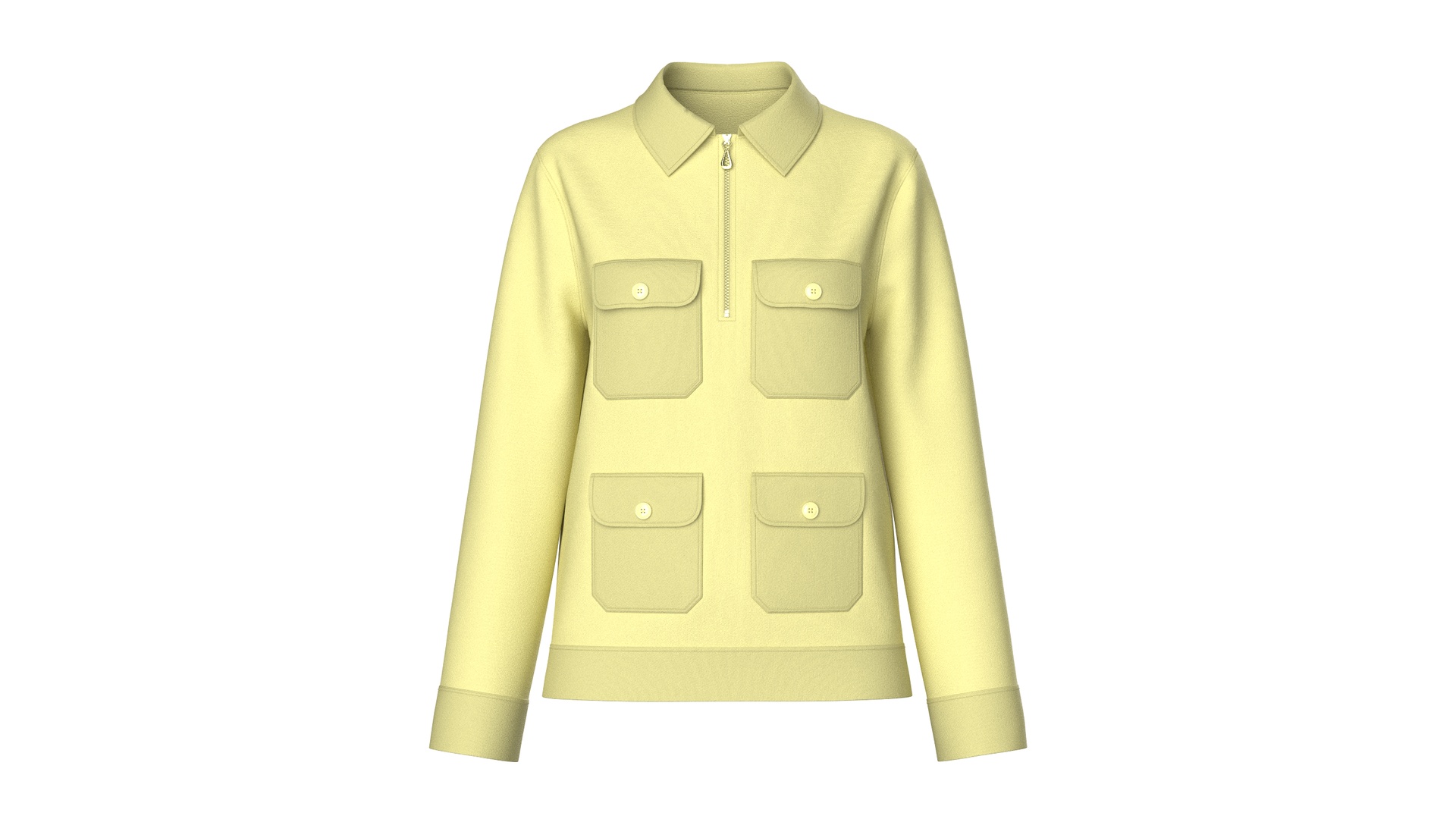 Media 1 for listing Girls Quarter - Zip Collared Jacket With Pocket | High Poly