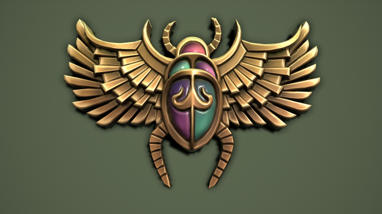Media 1 for listing Scarab Bas-Relief