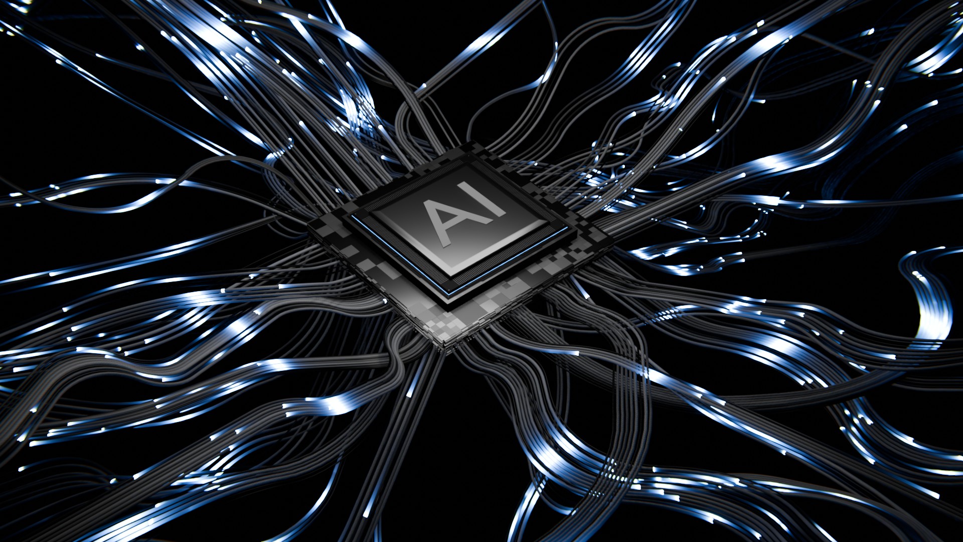 Cable Connect to AI Chip - Blender & Geometry Node | Fab