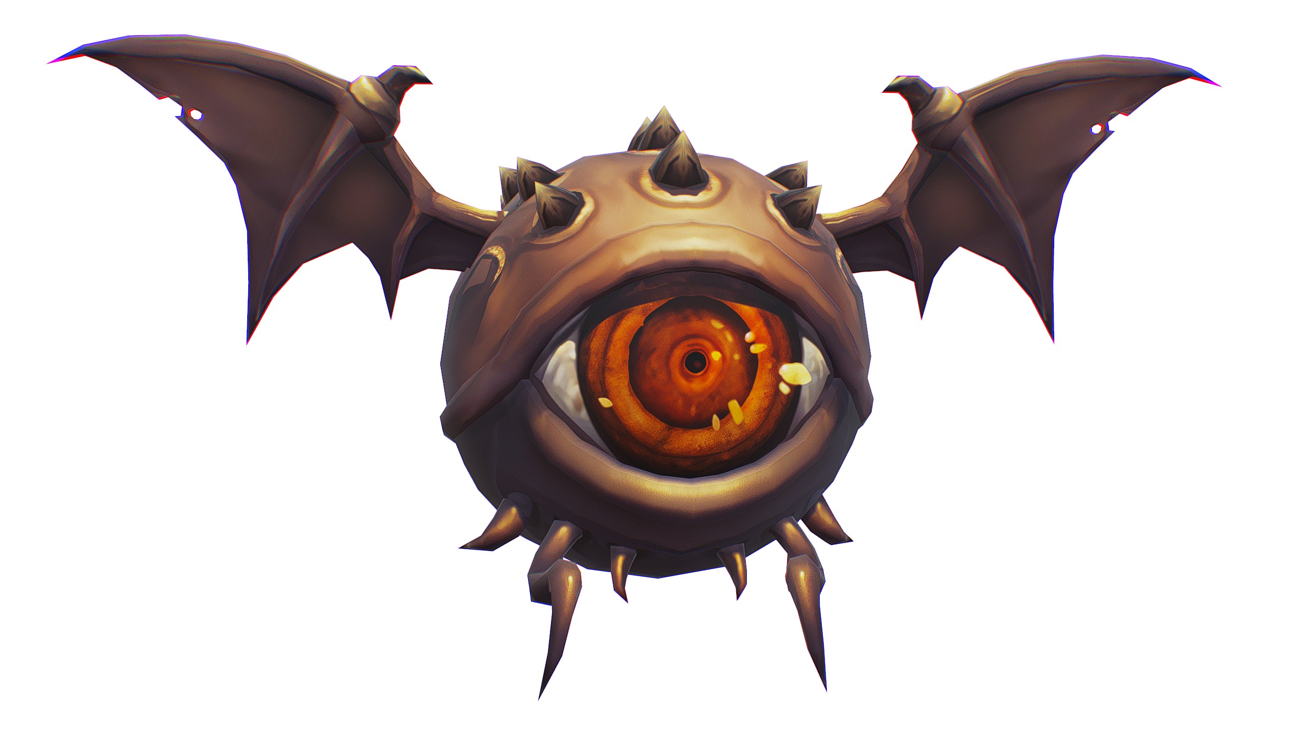 One Eyed Watcher - Flying Bat Cyclops - Cartoon Demon Character | Fab