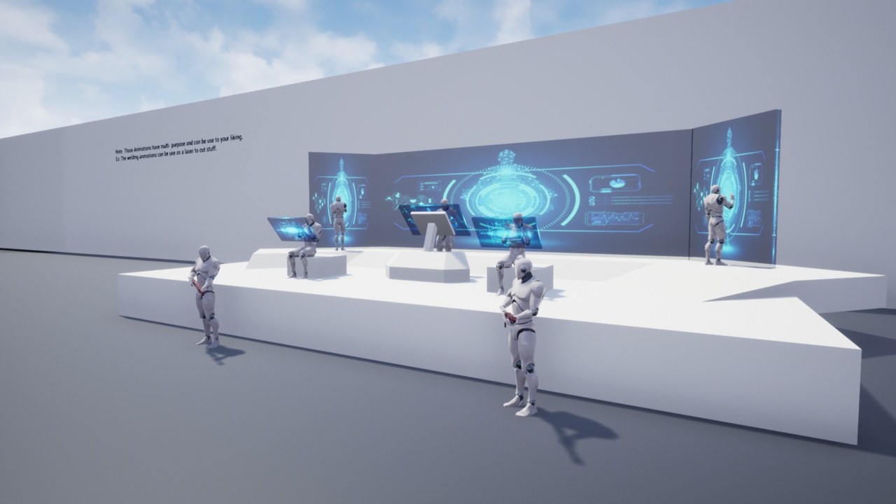 Media 1 for listing Sci-Fi workers animation pack.