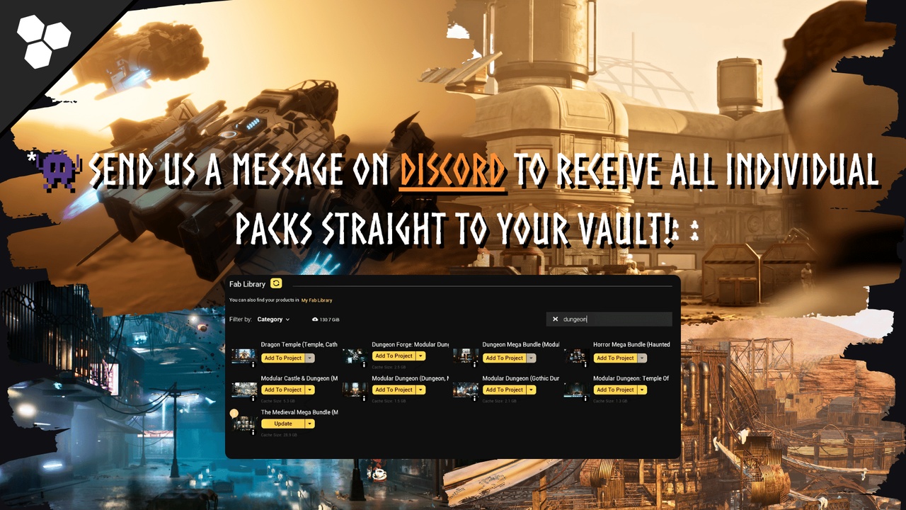 Media 1 for listing Sci-Fi Mega Bundle (SciFi Outpost, Spaceship, Cyberpunk City, Desert Town,SciFi)