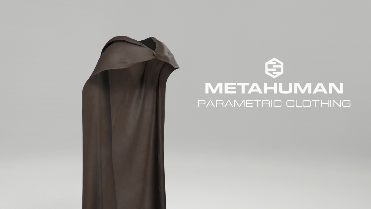 Media 1 for listing Medieval Fantasy Hooded Cape – MetaHuman Compatible