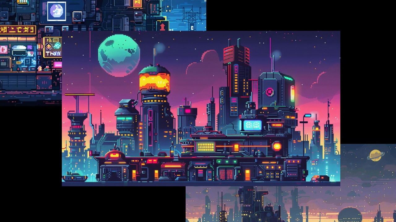 Media 1 for listing Pixel SciFi Backgrounds