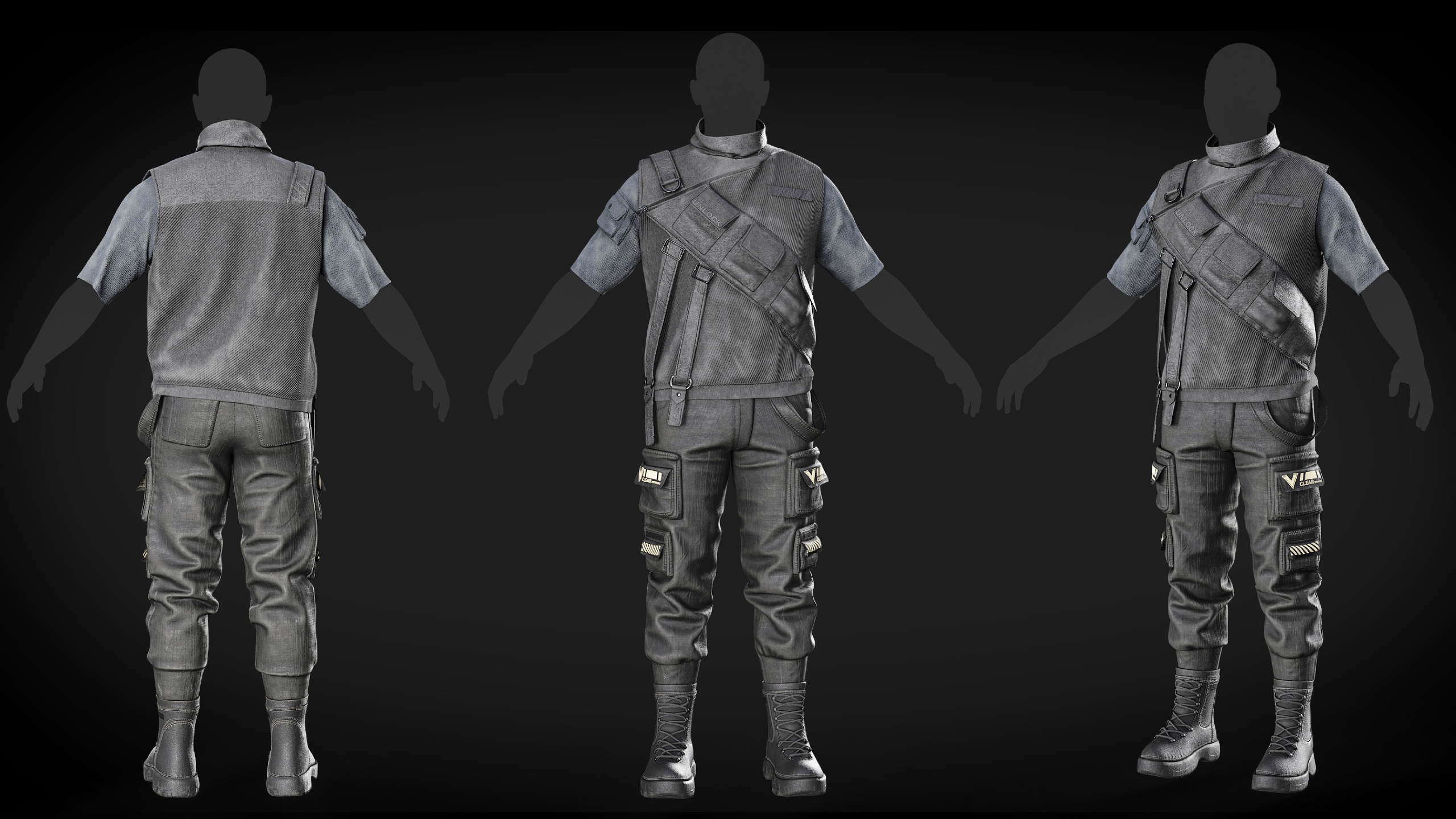 Media 1 for listing Cyberpunk Techwear Outfit for MetaHuman
