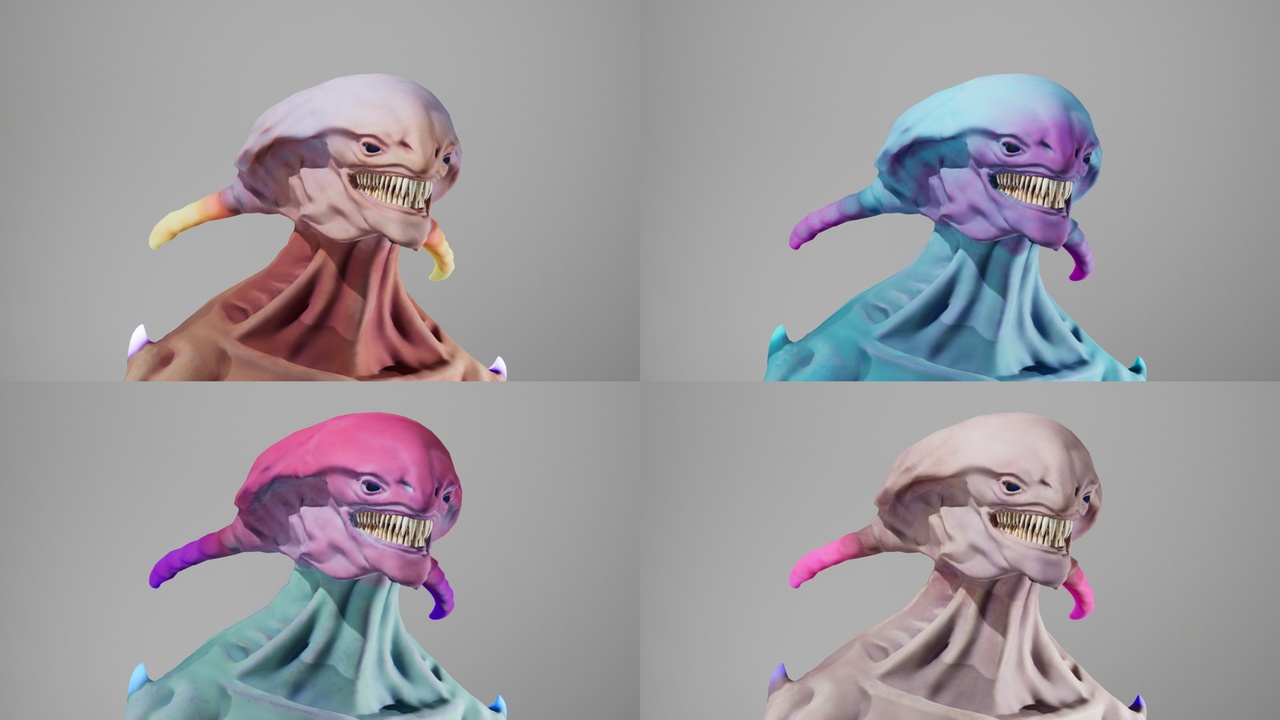 Media 1 for listing Alien Stylized creature character with animations for UE5 game ready monster
