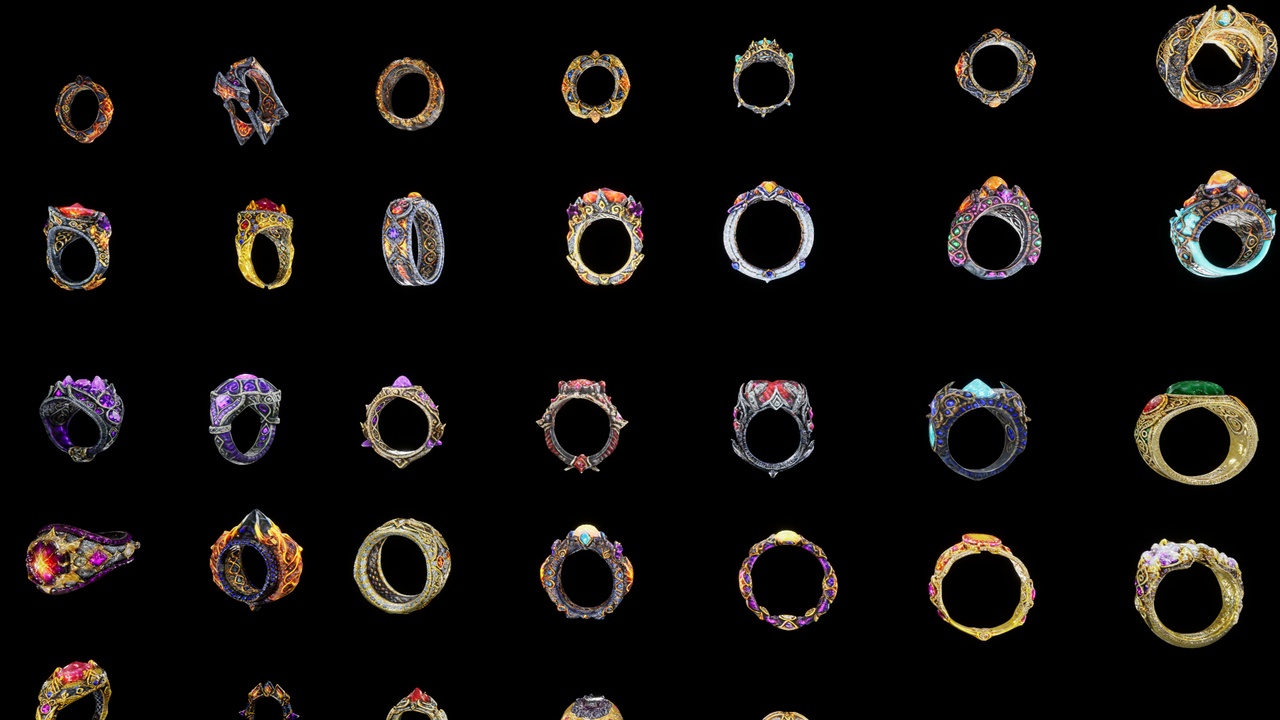 Media 1 for listing 64 Magic Rings 3d Models