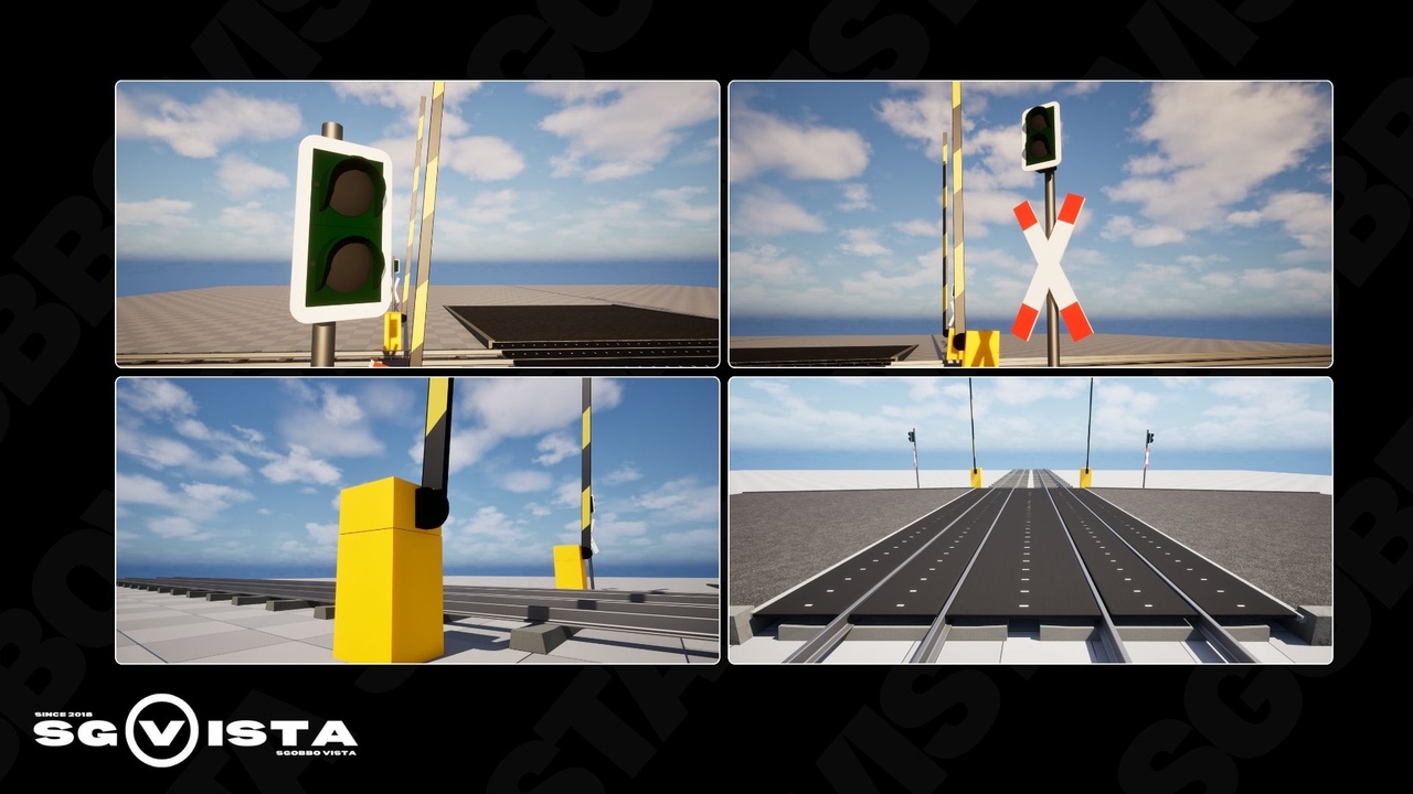 Media 1 for listing Barrier Pack 2 | Railroad Crossing