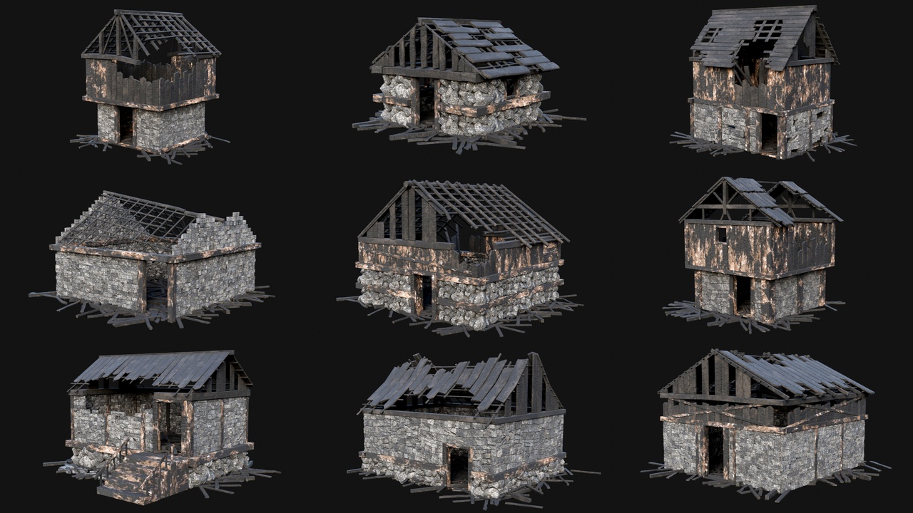Burned Stone Houses 제품 등록을 위한 미디어 1개