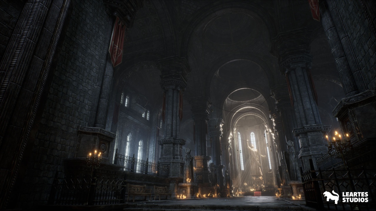 Ancient Cathedral Environment ( Ancient Cathedral Ancient Dungeon Cathedral 3D )