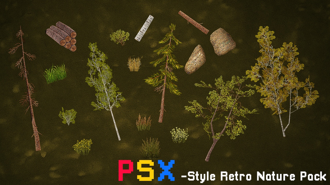 Media 1 for listing PSX-Style Retro Nature Pack