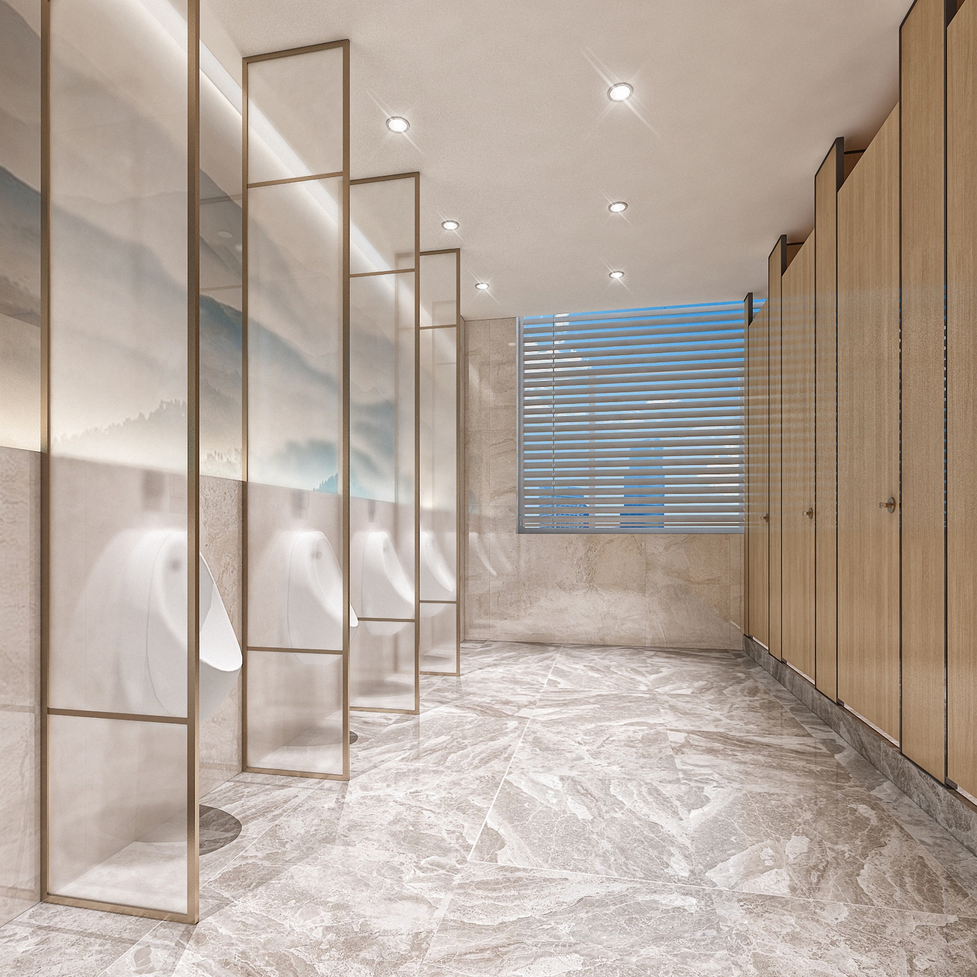 Media 1 for listing Modern Men's Restroom | Commercial Urinals