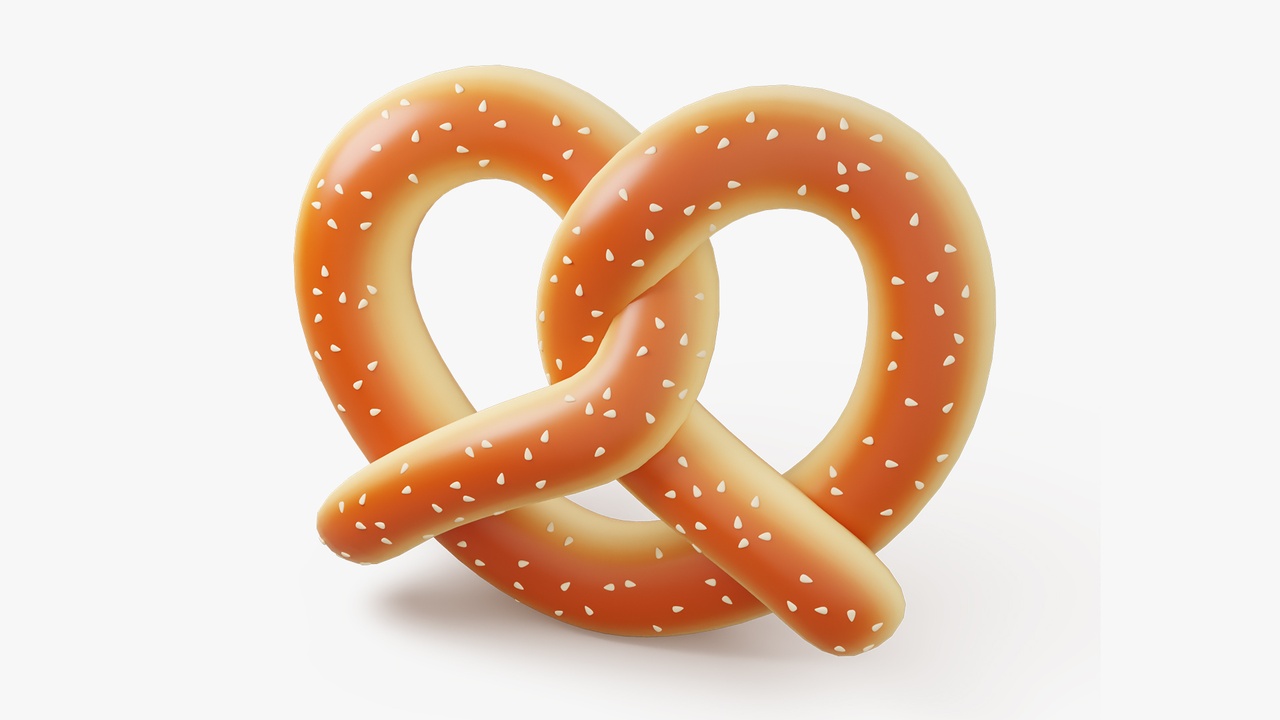 Media 1 for listing Glossy Pretzel Bun