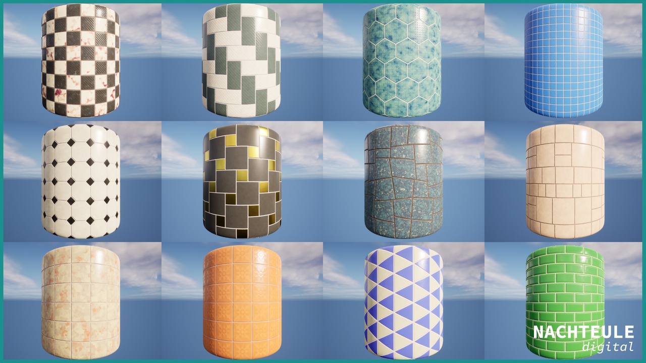 Media 1 for listing Stylized Tile Materials - 01 - Pristine
