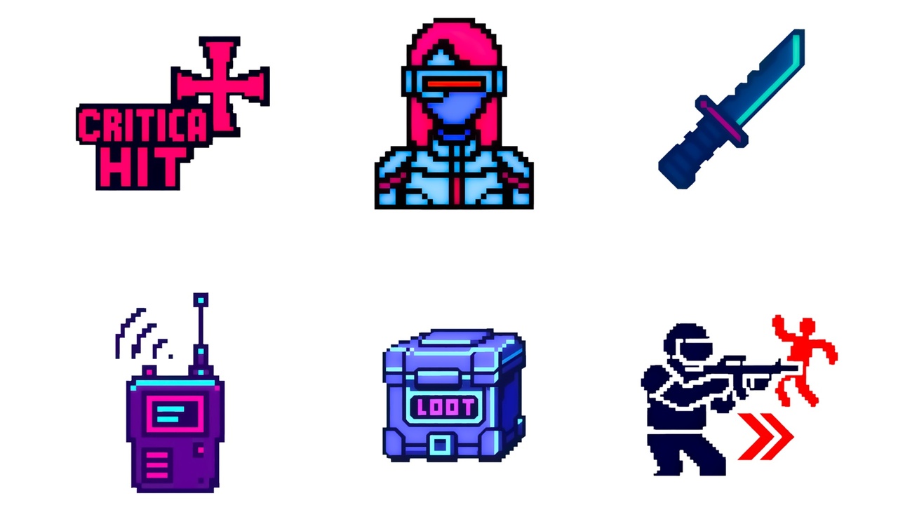 Media 1 for listing Cyberpunk Pixel UI Master-Pack: Complete Game Interface (870+ Asset)