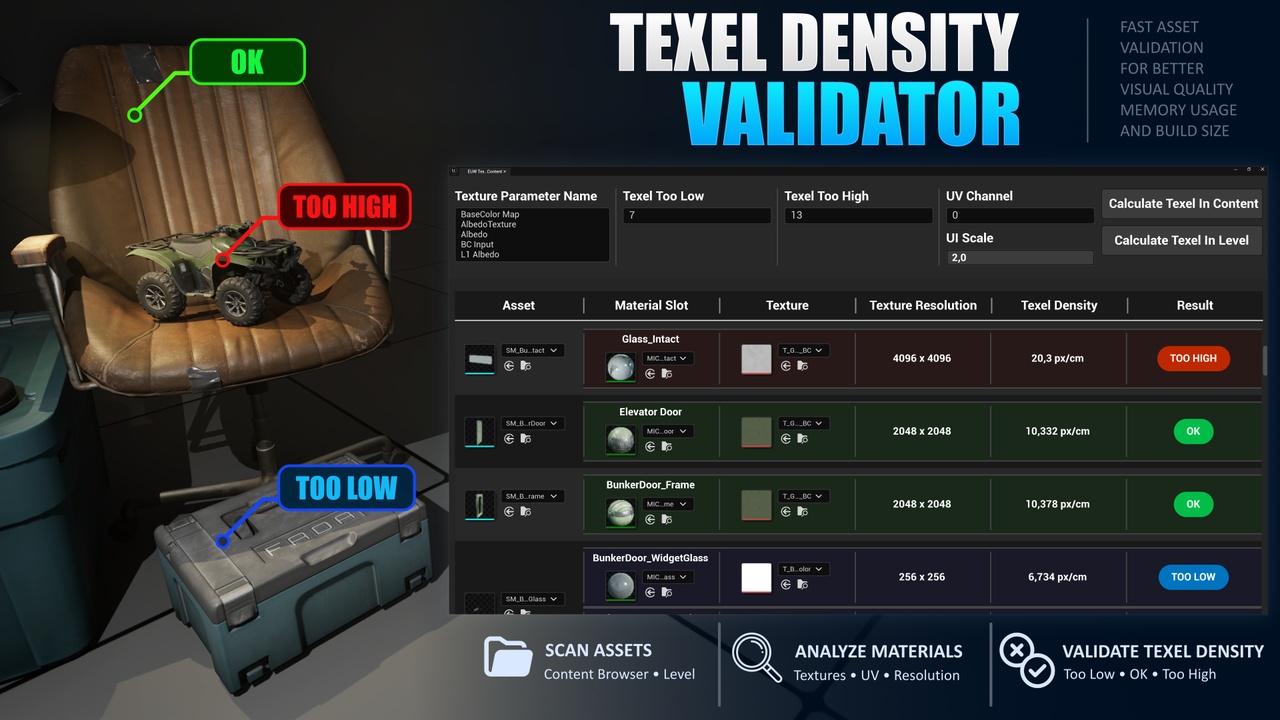 Media 1 for listing Texel Density Validator