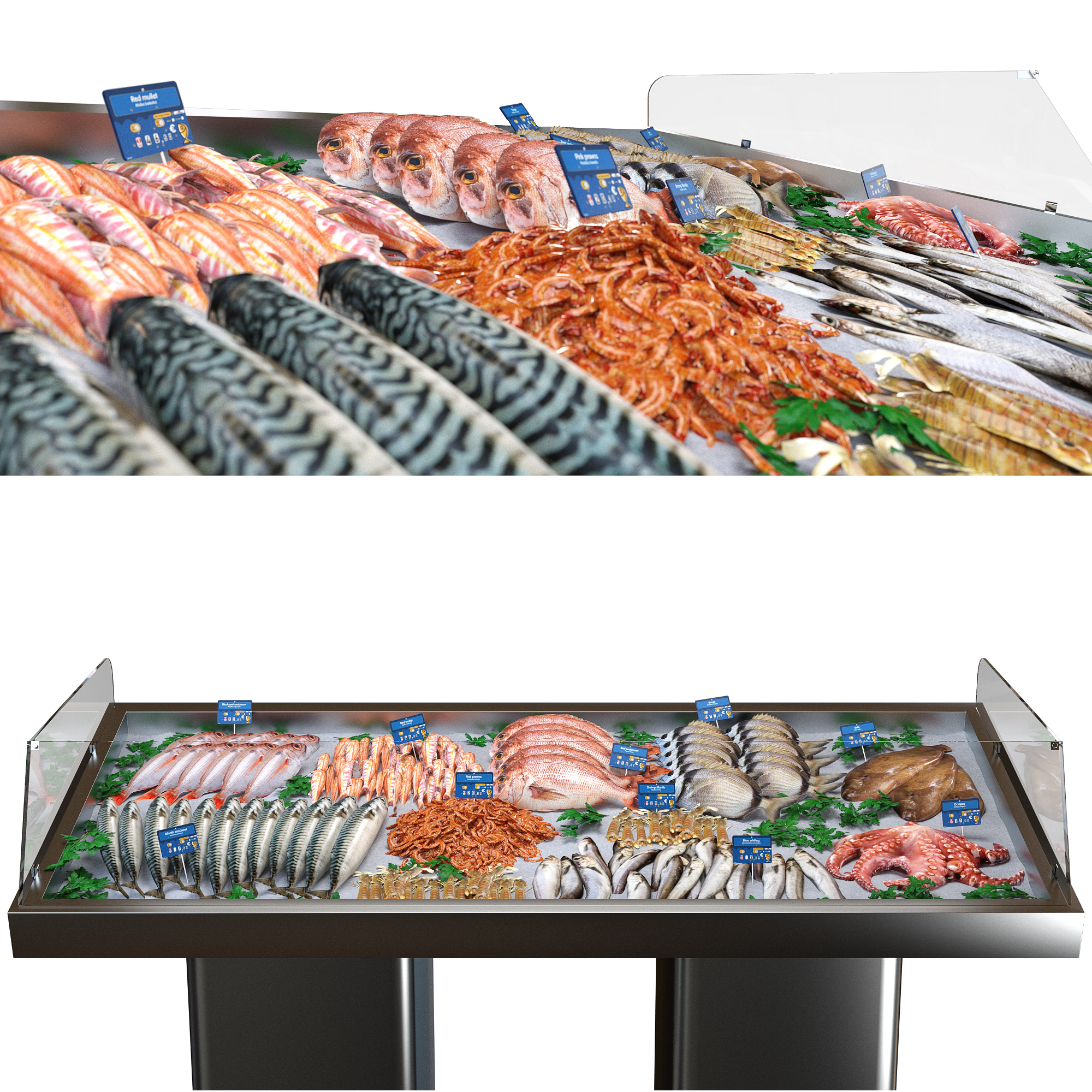 Shellfish Display Tags Seafood display | Fab
