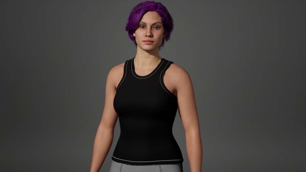 Media 1 for listing Tank Top for MetaHumans - Parametric Outfit