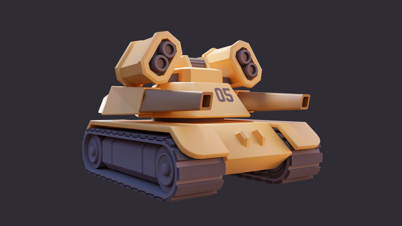 Media 1 for listing Low Poly Sci-Fi Tank