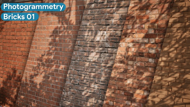 Brick Walls 01 - Scanned Photogrammetry Materials