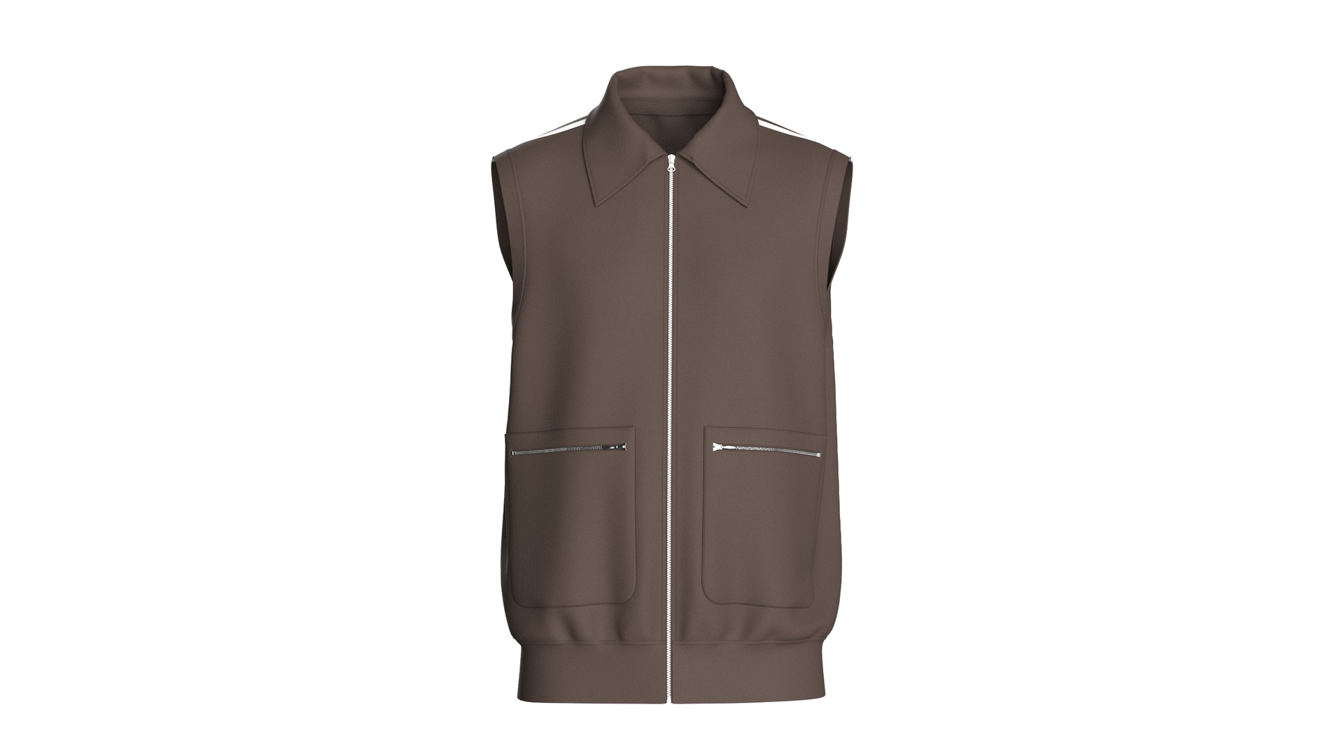 Media 1 for listing Men Sleeveless Zip - Up Jacket | High Poly