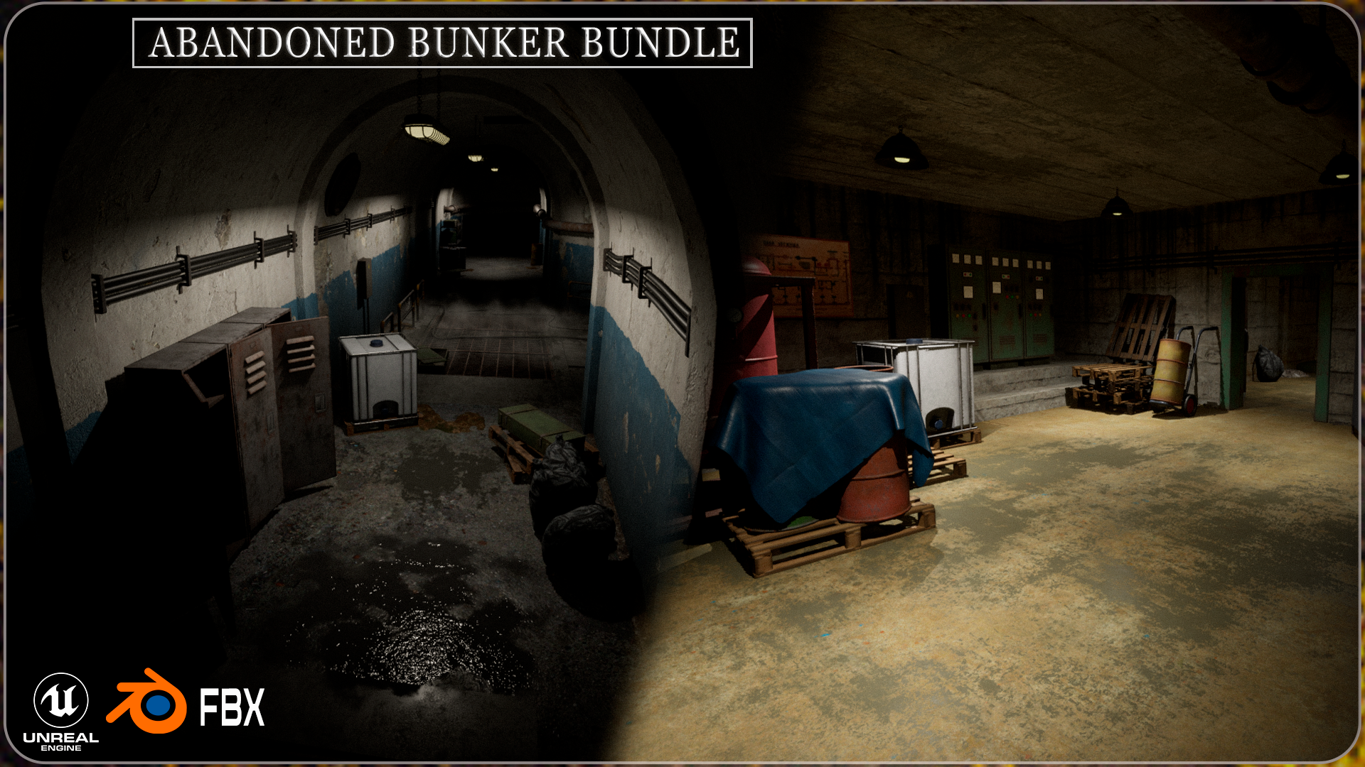 Modular Abandoned Bunker Bundle | Fab