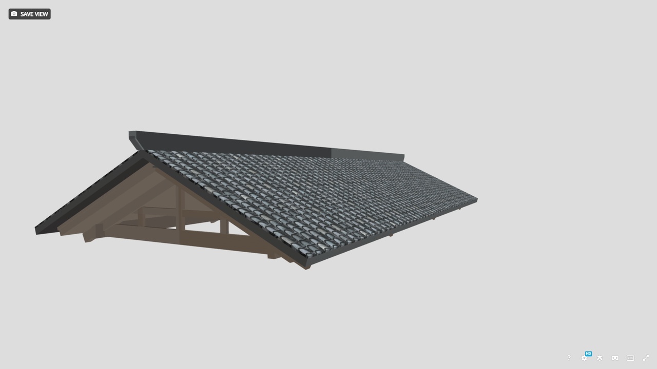 Media 1 for listing High-Precision Chinese-Style Roof 3D model