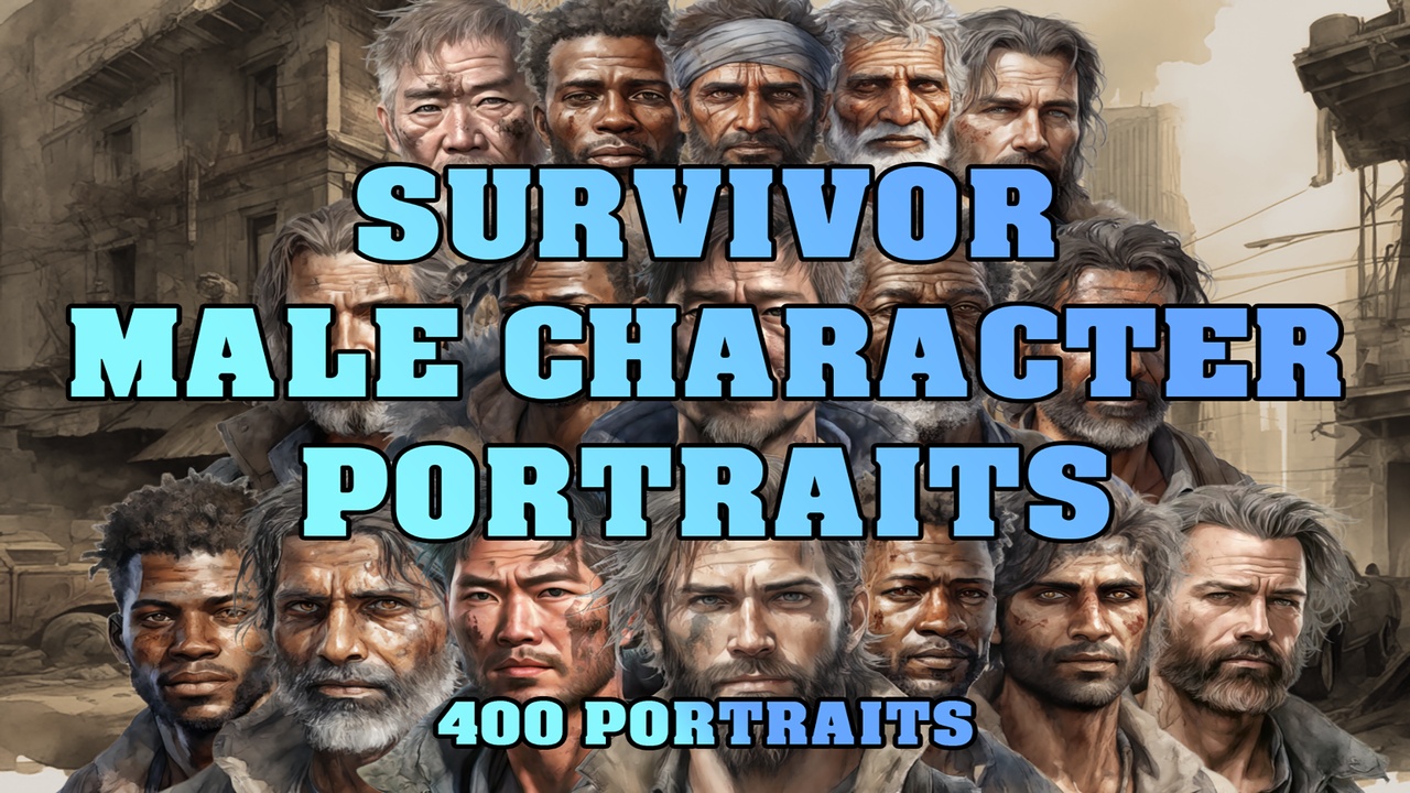 Media 1 for listing Survivor Male Character Portraits
