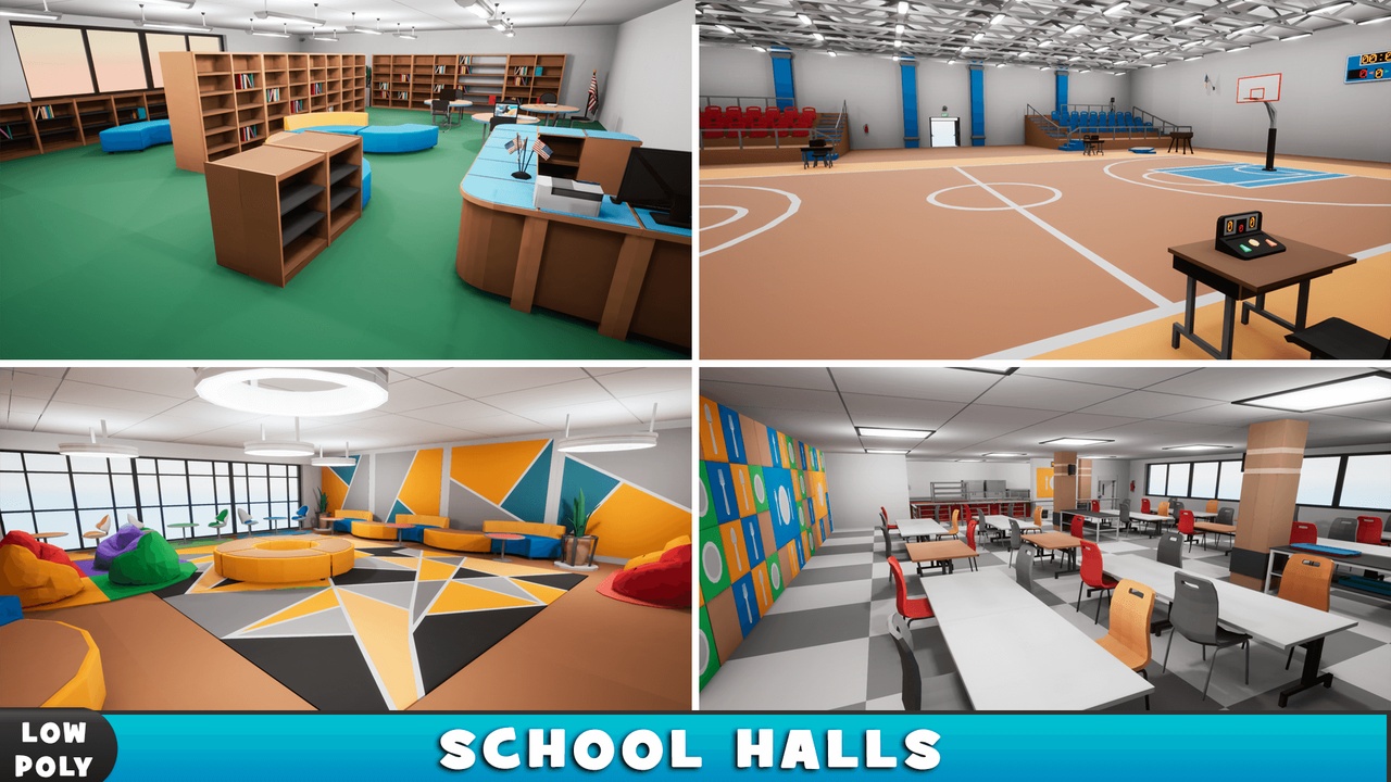 Media 1 for listing LowPoly School Halls