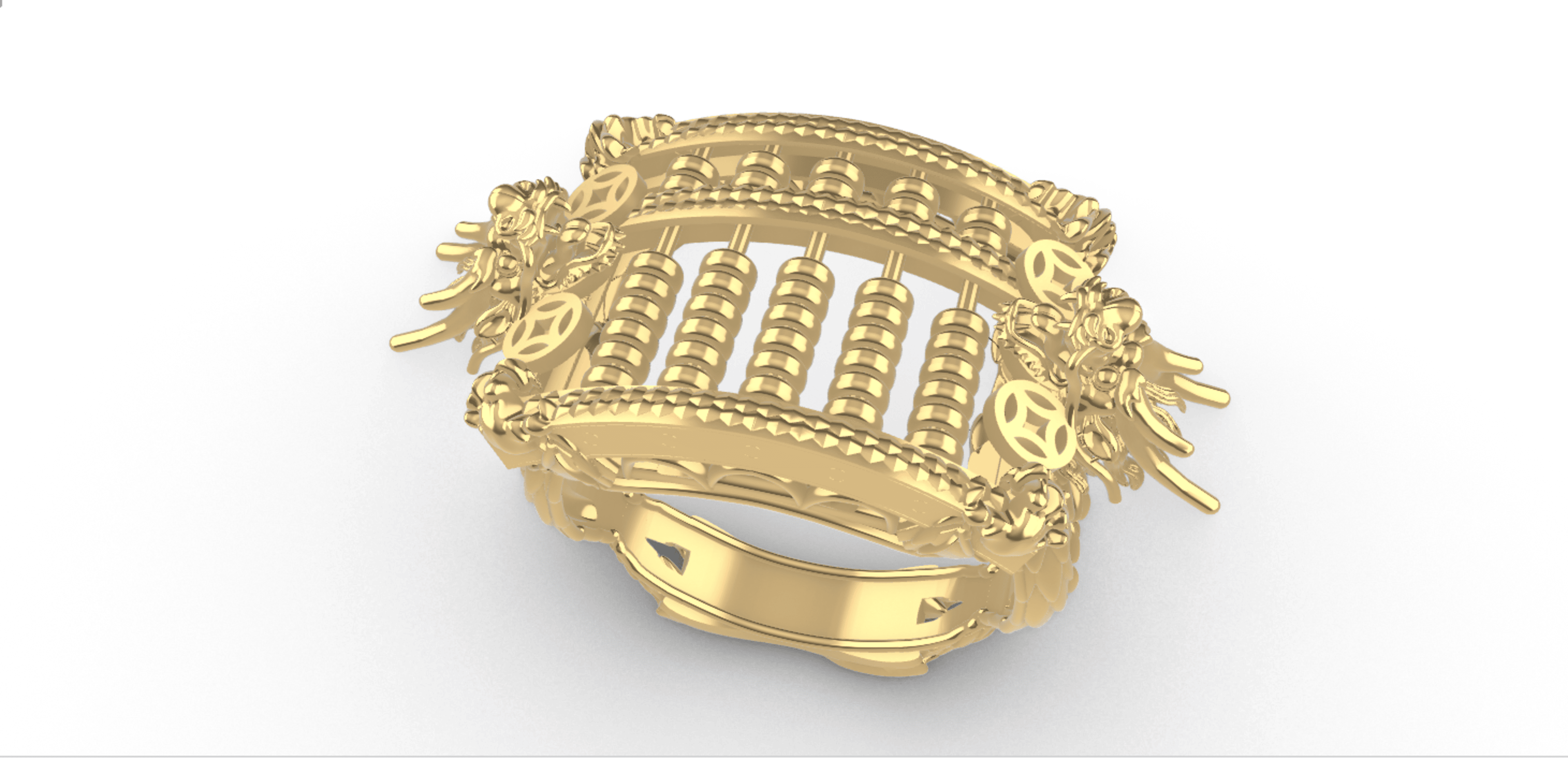 0273 Dragon Head Abacus Ring | Fab