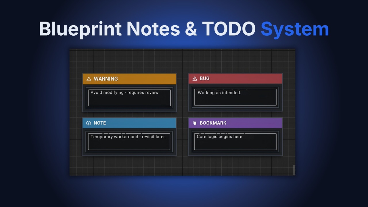 Media 1 for listing Blueprint Notes Manager - TODO, Bug & Bookmark System