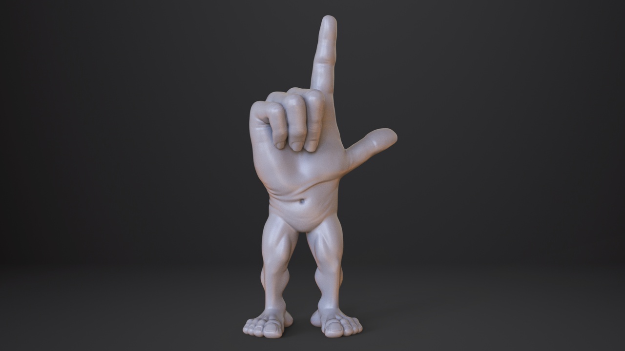 Media 1 for listing Hand Monster Character - Loser Hand Gesture