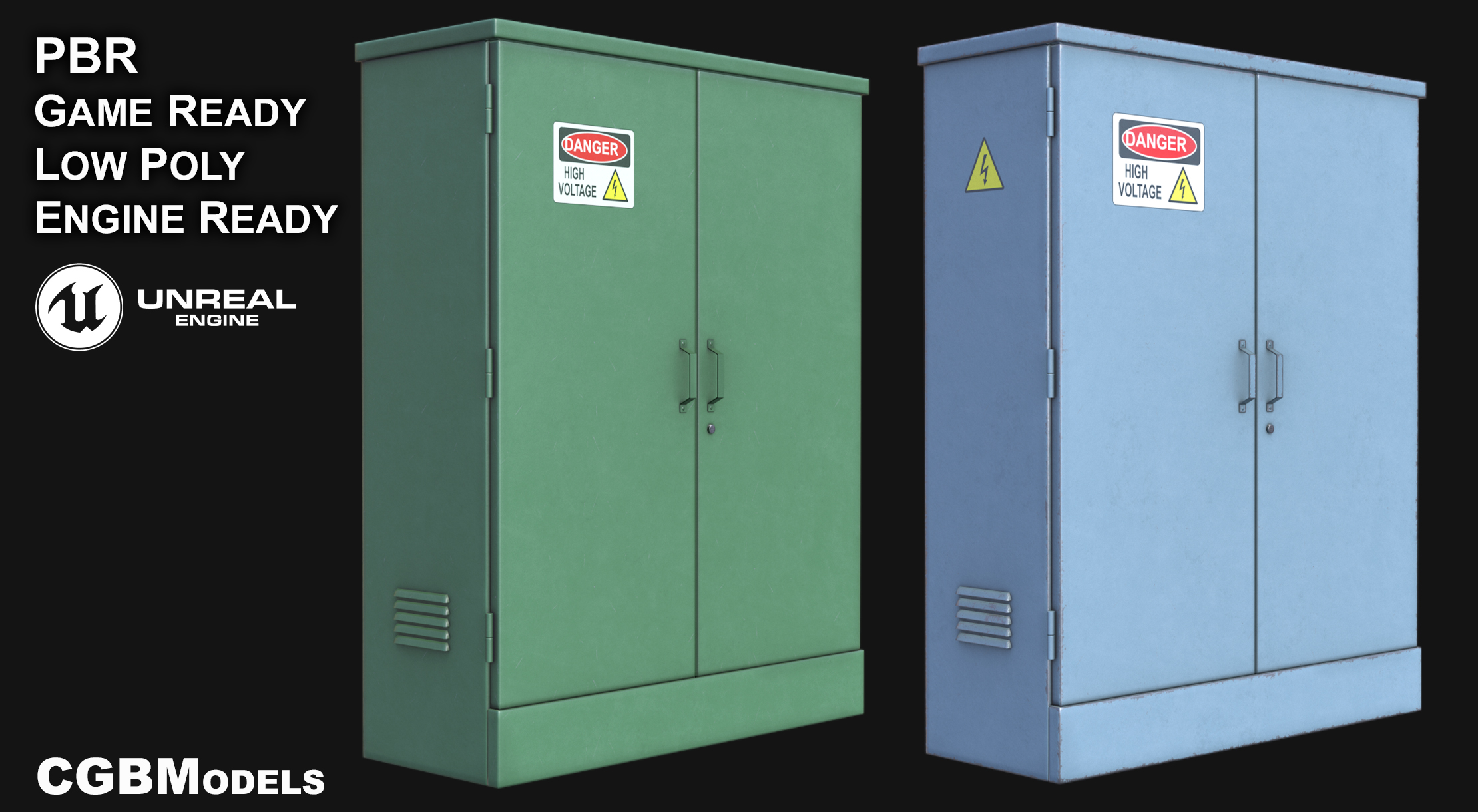 Electric Box 2 PBR Low Poly | Fab