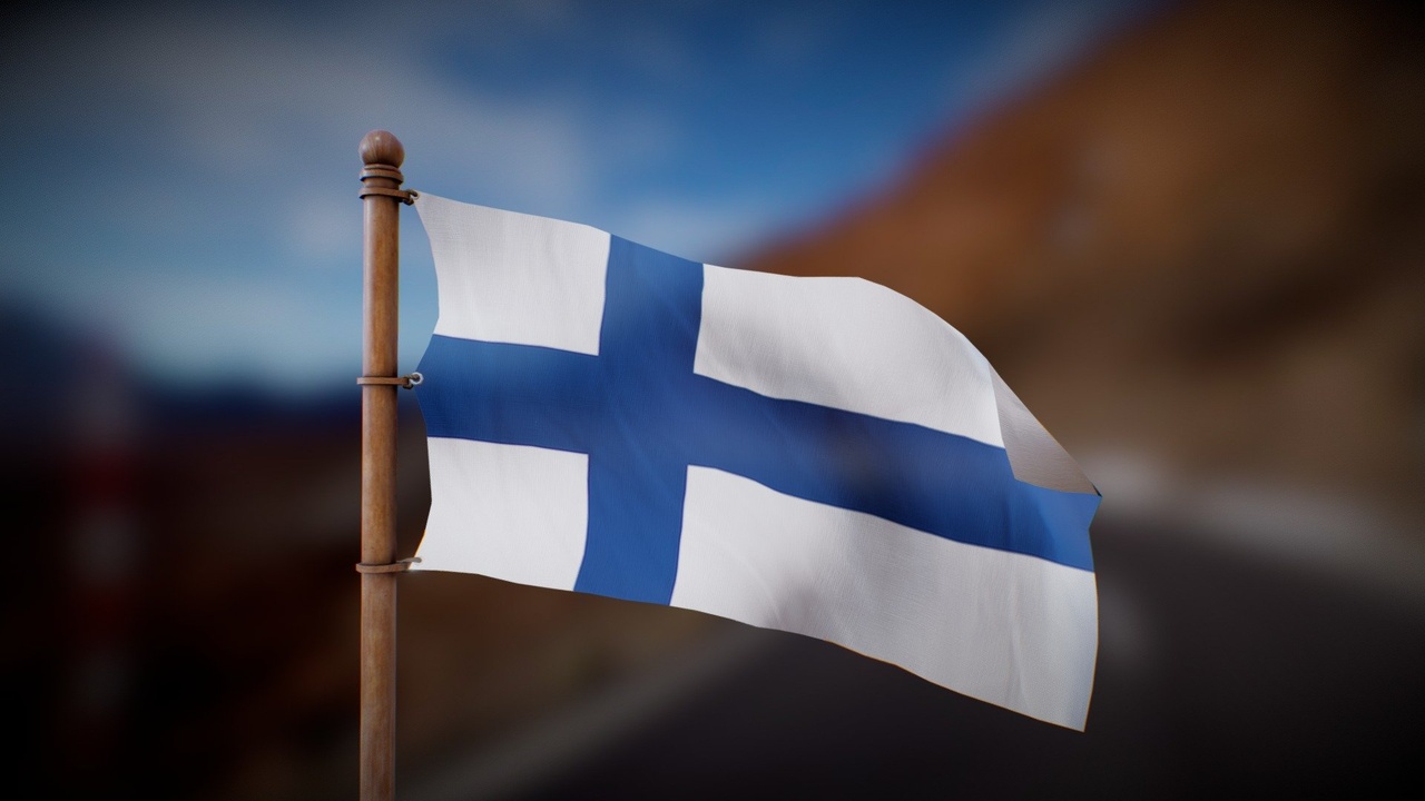 Flag of Finland - Wind Animated Loop | Fab