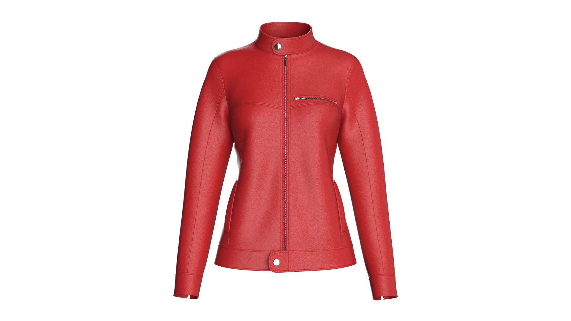 Media 1 for listing Girls Biker Zip - Up Leather Jacket | High Poly