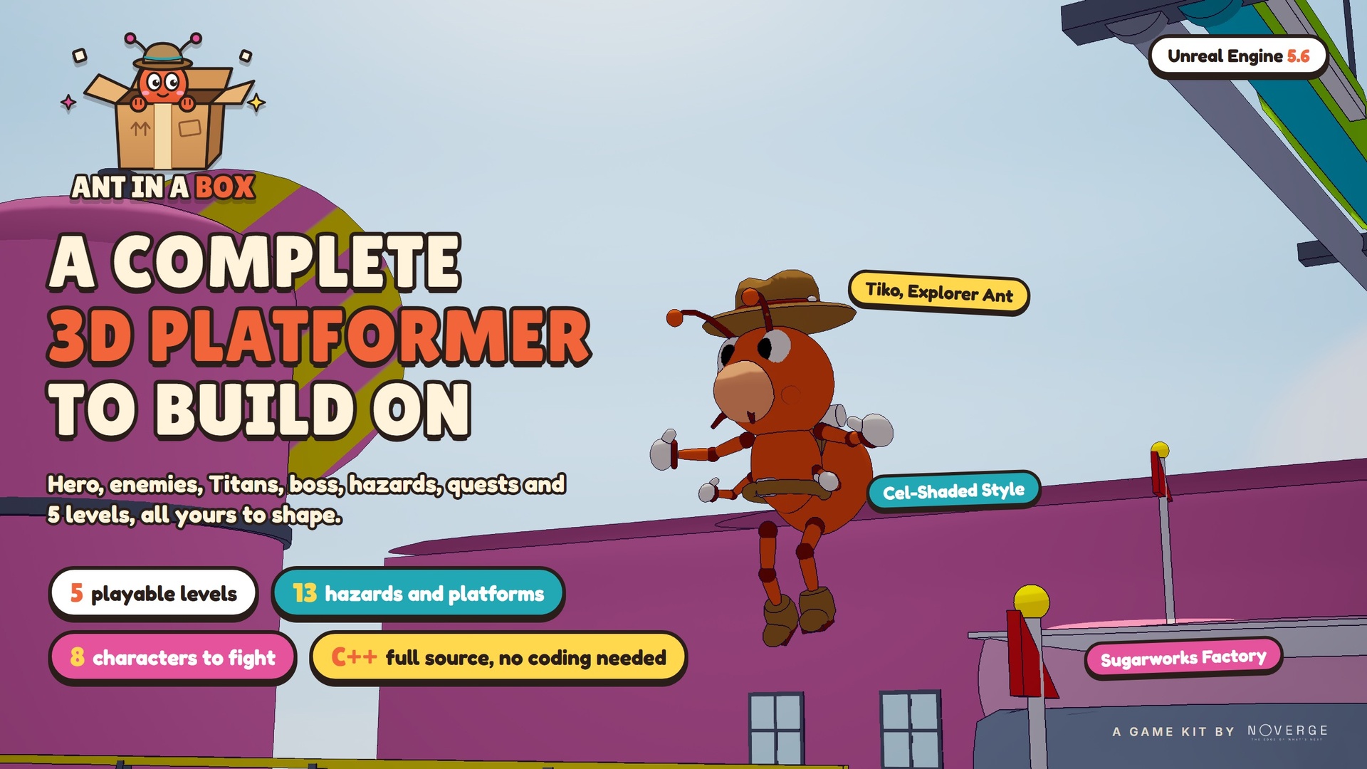 Media 1 for listing Ant in a Box: Complete 3D Action-Platformer Kit (UE 5.6-5.8, C++ Plugin)