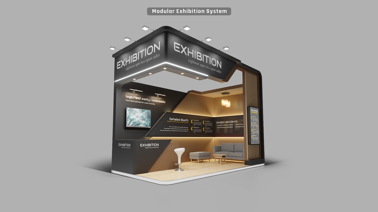 Medium 1 für Eintrag Modular 18 Sqm Exhibition Stand: Lounge Concept | Corner Space