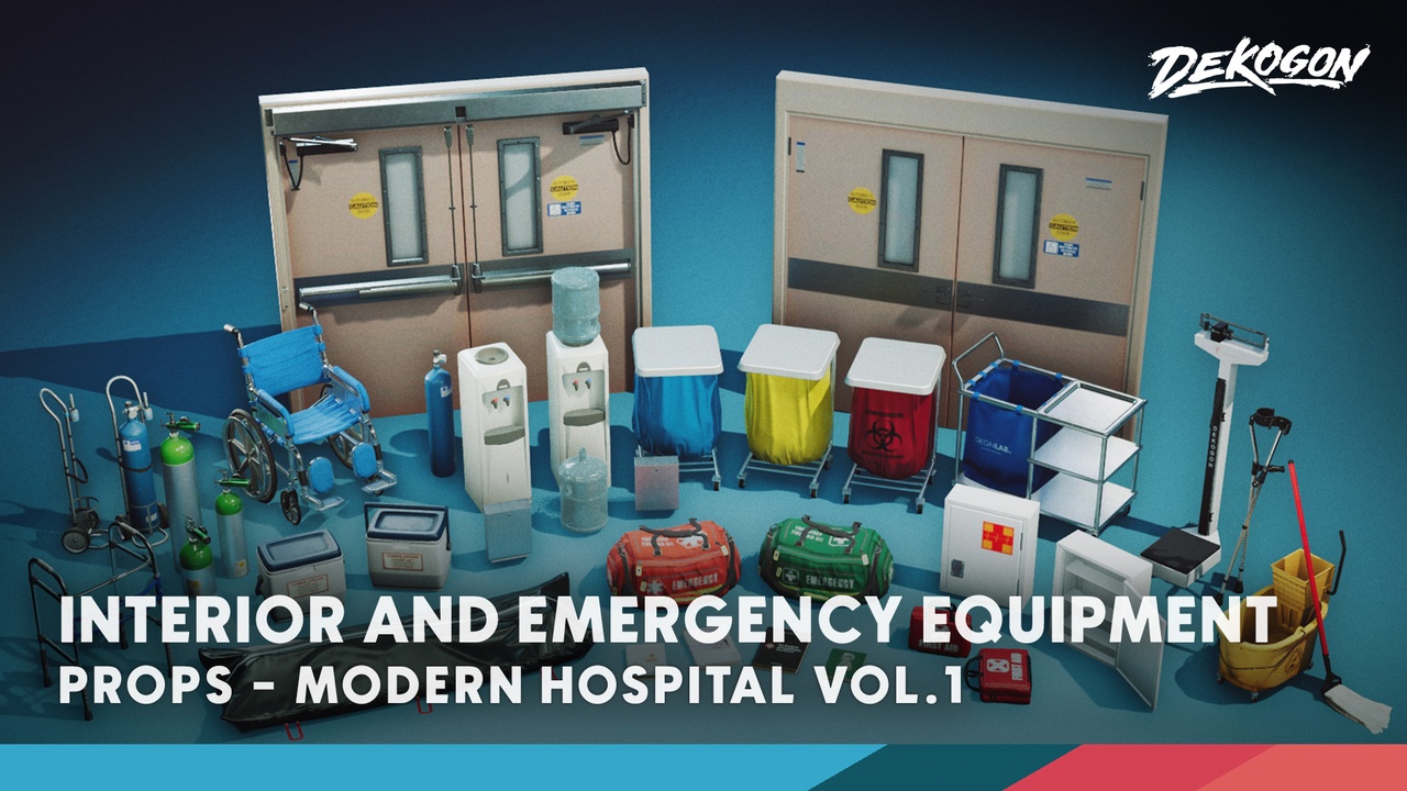 Media 1 for listing Hospital Props VOL.1 - Interior & Emergency Equipment