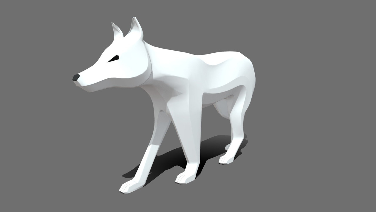 Media 1 for listing Wolf Sculpture Free - low-poly 3D model