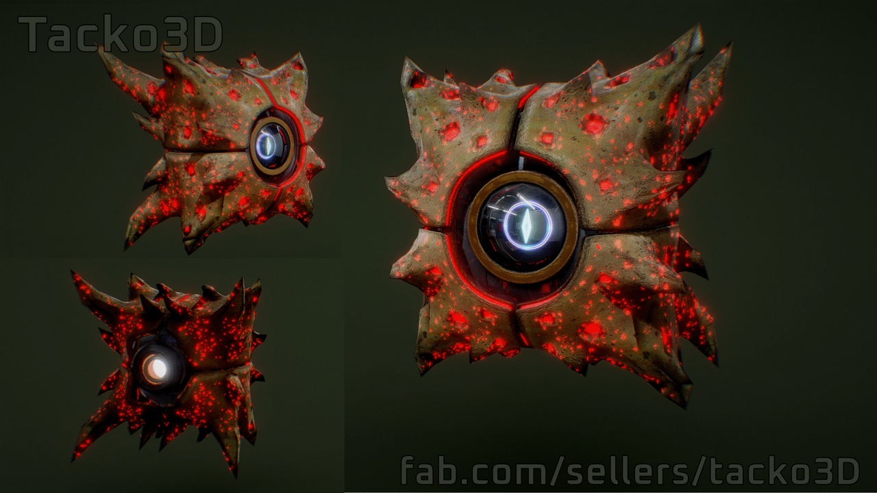 Media 1 for listing Cyclops Drone - Dark Metal Armor: Spiked