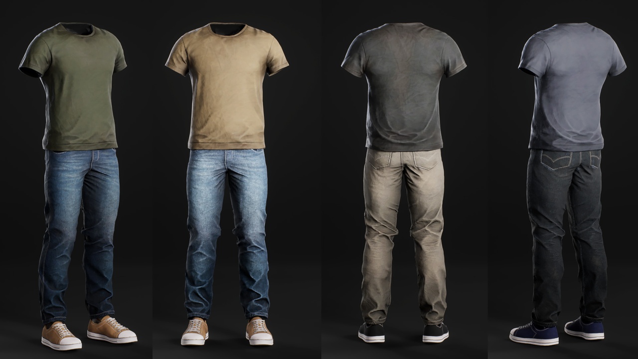 Media 1 for listing Casual T Shirt Outfit - Metahuman