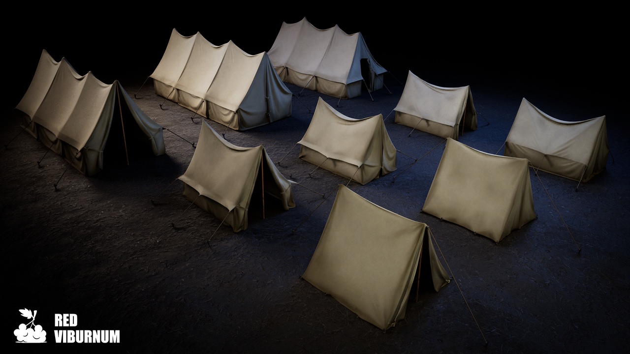 Media 1 for listing Tents – Game Ready Asset Pack