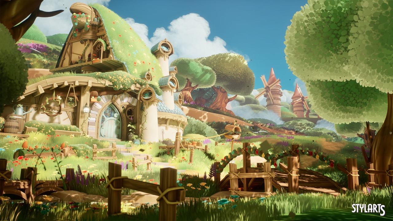 商品 House Along the River ( House River Village Stylized Stylised Environment 3d ) 的媒体 1